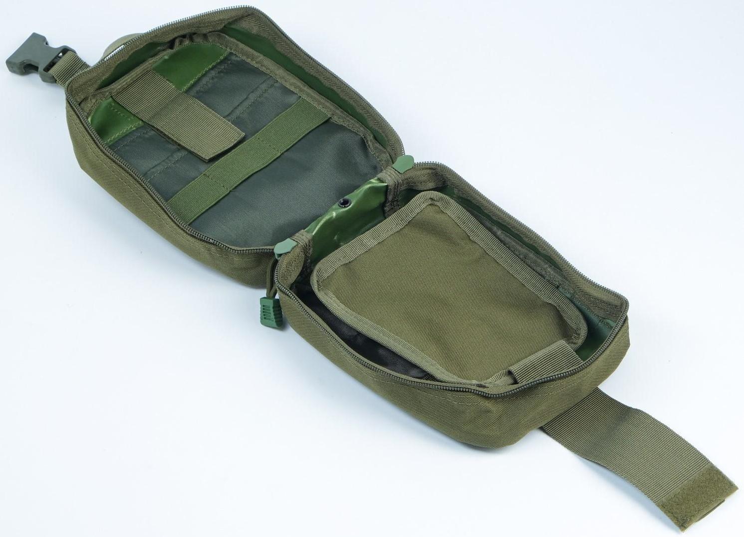 Подсумок медицинский, тактический, зеленый 20*15см