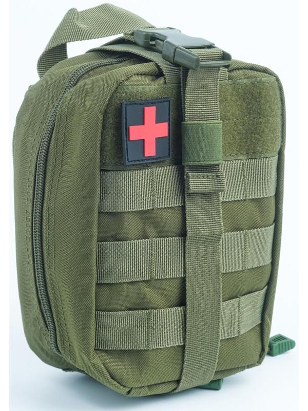 Подсумок медицинский, тактический, зеленый 20*15см