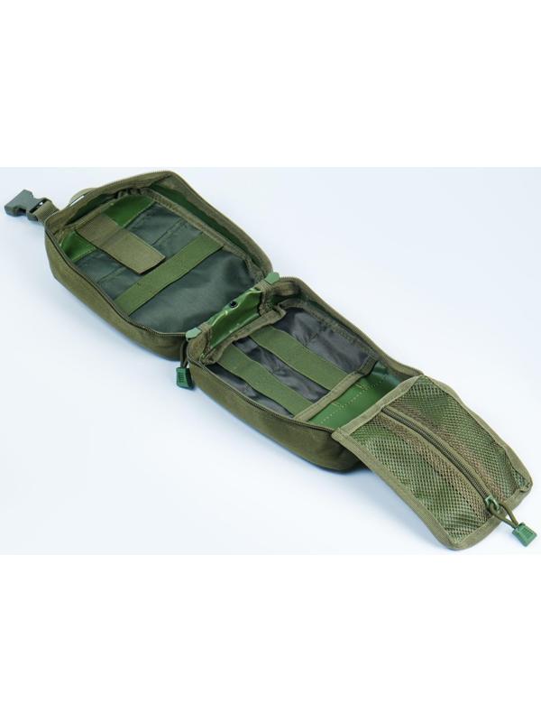 Подсумок медицинский, тактический, зеленый 20*15см