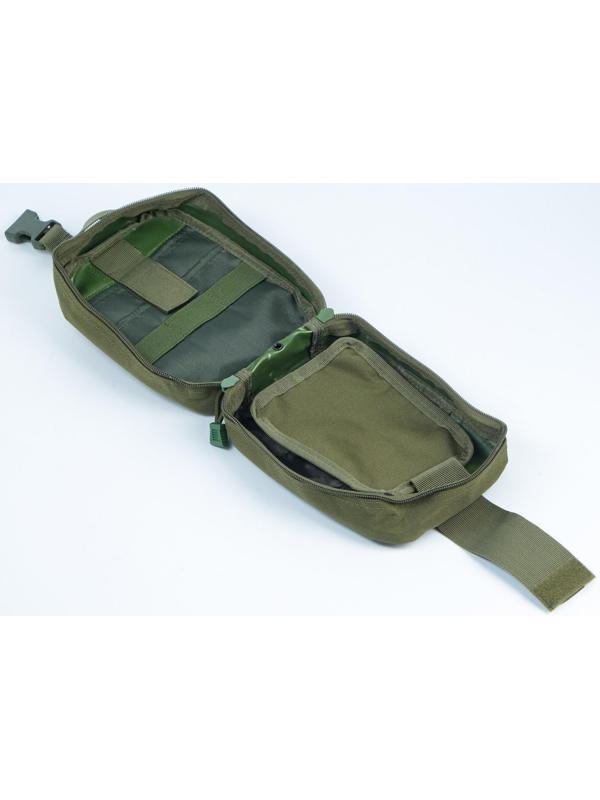 Подсумок медицинский, тактический, зеленый 20*15см