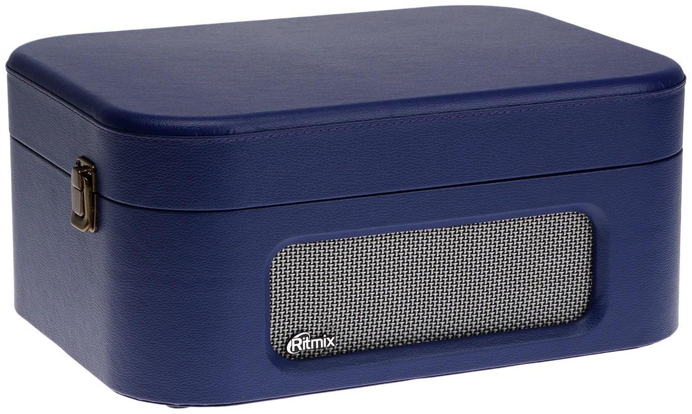 Проигрыватель виниловых дисков Ritmix LP-190B, 6 Вт, RCA, Jack 3.5, BT, синий