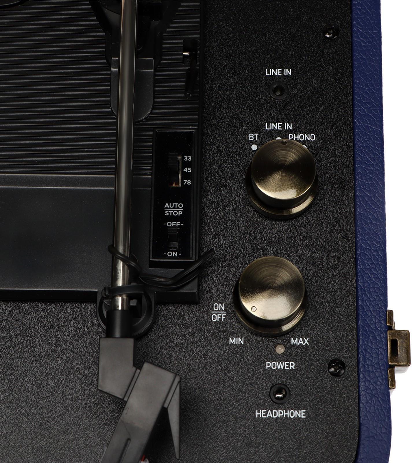 Проигрыватель виниловых дисков Ritmix LP-190B, 6 Вт, RCA, Jack 3.5, BT, синий