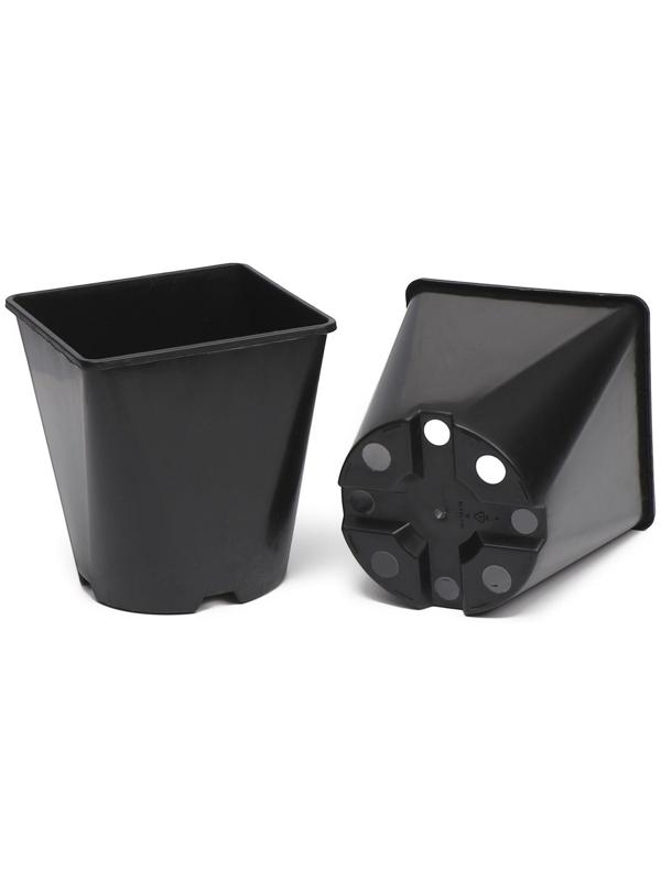 Горшок для рассады, 2 л, d = 14 см, h = 15 см, чёрный, Greengo