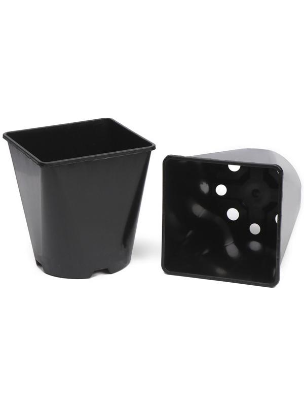 Горшок для рассады, 2 л, d = 14 см, h = 15 см, чёрный, Greengo