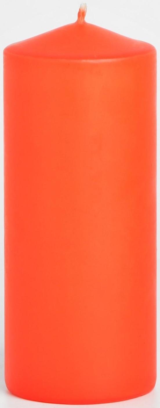 Свеча-цилиндр, 6х14 см, 350 г, 19 ч, красный
