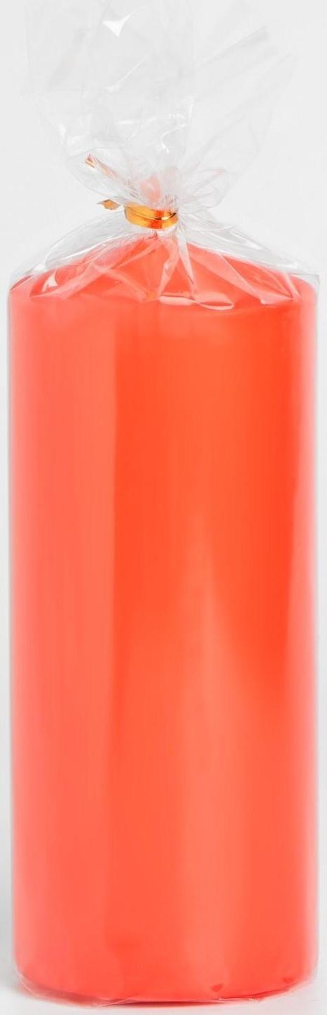 Свеча-цилиндр, 6х14 см, 350 г, 19 ч, красный