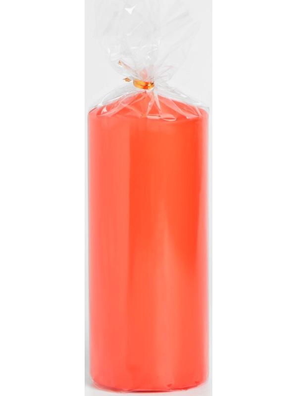 Свеча-цилиндр, 6х14 см, 350 г, 19 ч, красный