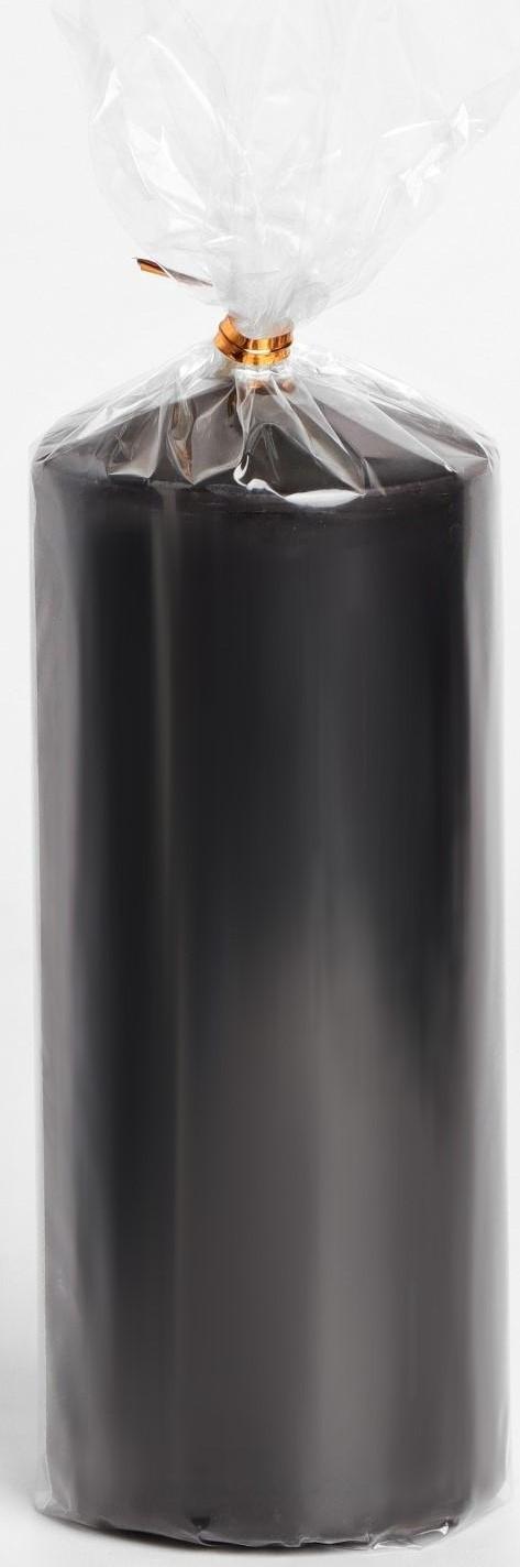 Свеча-цилиндр, 6х14 см, 350 г, 19 ч, чёрный