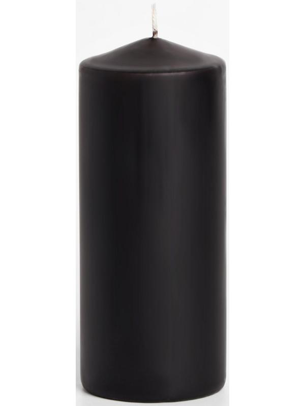 Свеча-цилиндр, 6х14 см, 350 г, 19 ч, чёрный