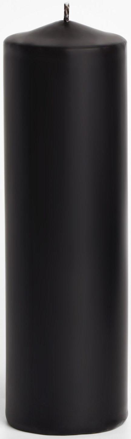 Свеча-цилиндр, 6х19 см, 425 г, 25 ч, чёрный