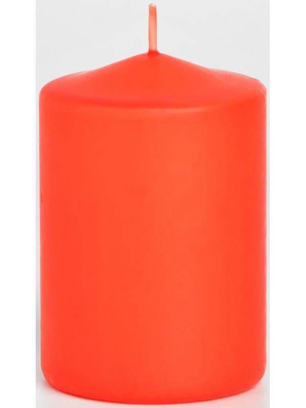 Свеча-цилиндр, 6х8,5 см, 180 г, 12 ч,  красный