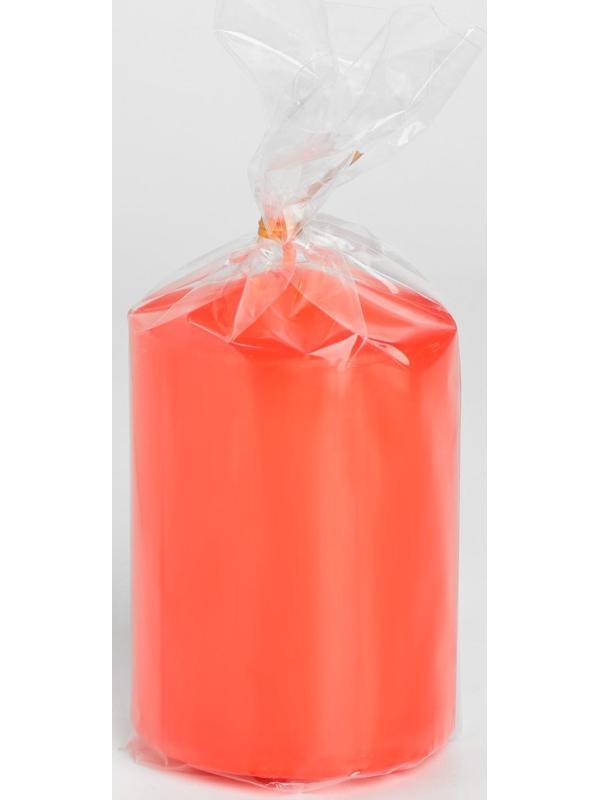 Свеча-цилиндр, 6х8,5 см, 180 г, 12 ч,  красный