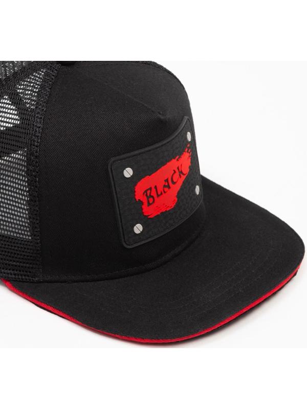 Бейсболка MINAKU с нашивкой цвет черный , размер 56-58