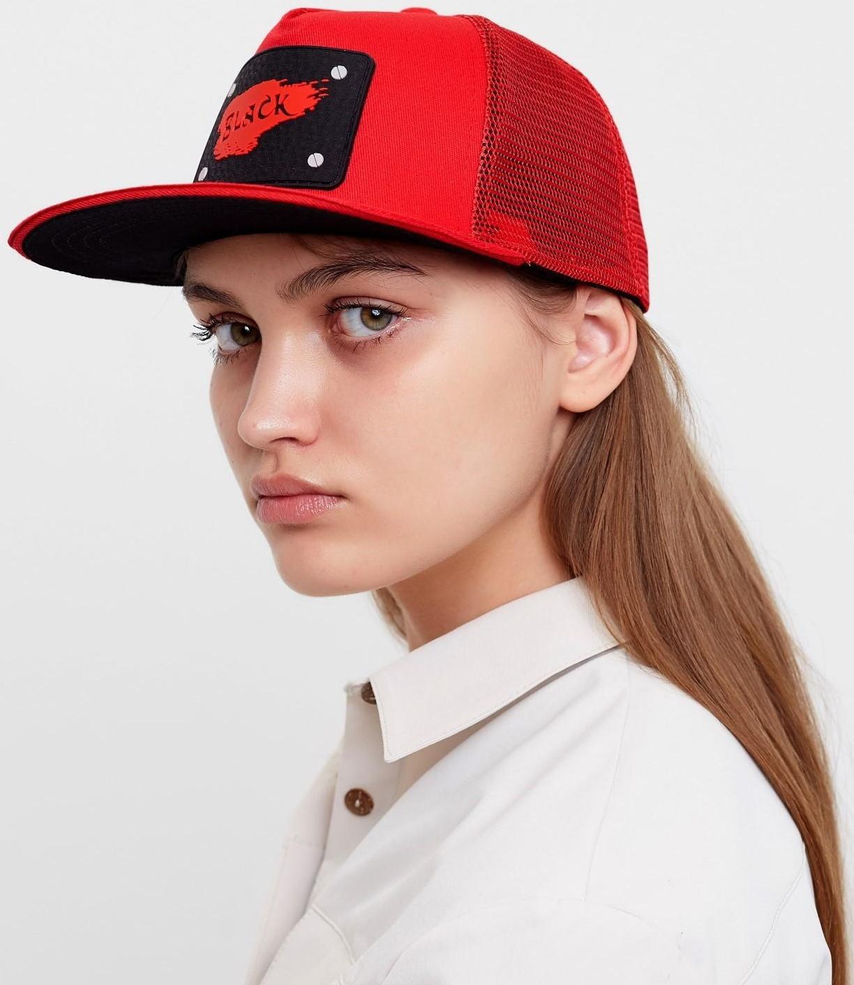 Бейсболка MINAKU с нашивкой цвет красный , размер 56-58