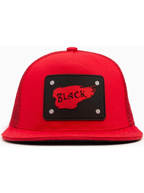 Бейсболка MINAKU с нашивкой цвет красный , размер 56-58