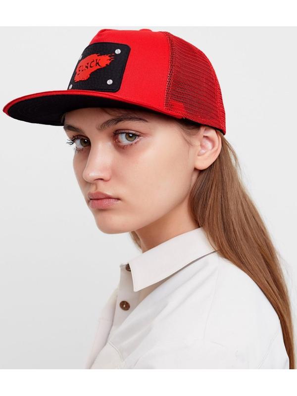 Бейсболка MINAKU с нашивкой цвет красный , размер 56-58