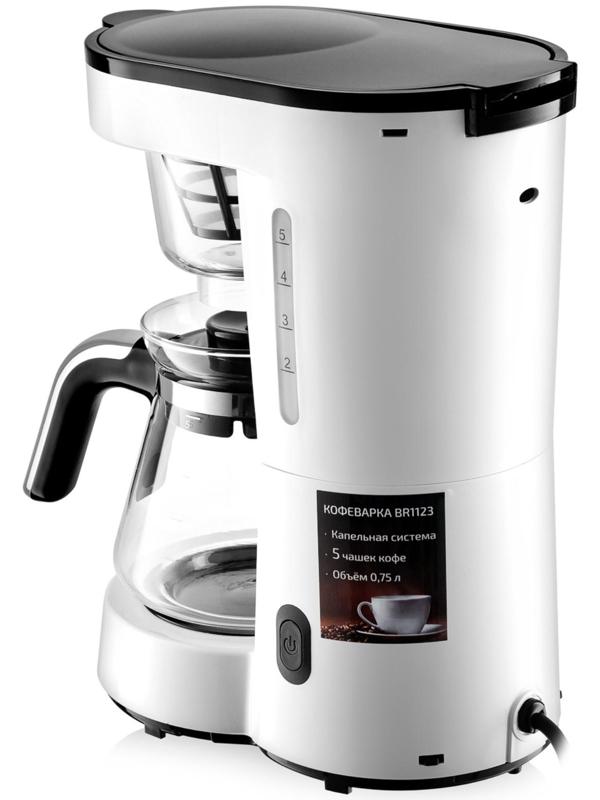 Кофеварка BRAYER 1123BR, 700 Вт, 0.75 л, капельная