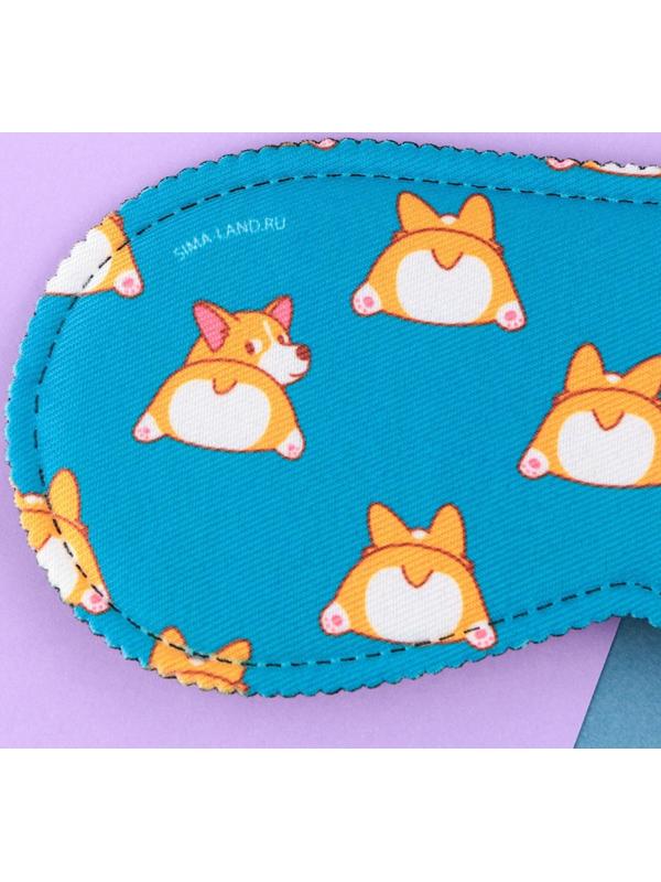 Маска для сна «Корги», 19.3 х 9.5 см