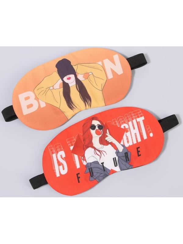 Маска для сна «ЧИКИ», 19 × 9,5 см, резинка одинарная, цвет МИКС