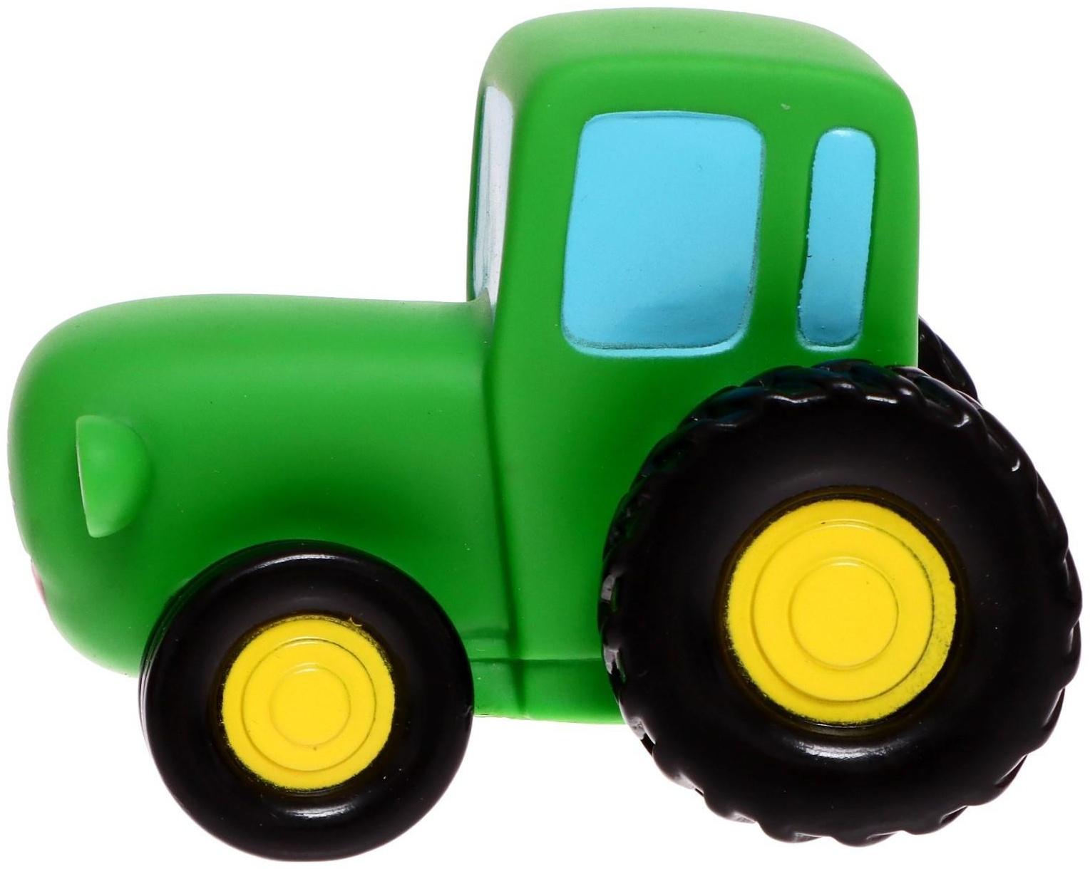Игрушка для ванны «Синий трактор», цвет зелёный, 10 см
