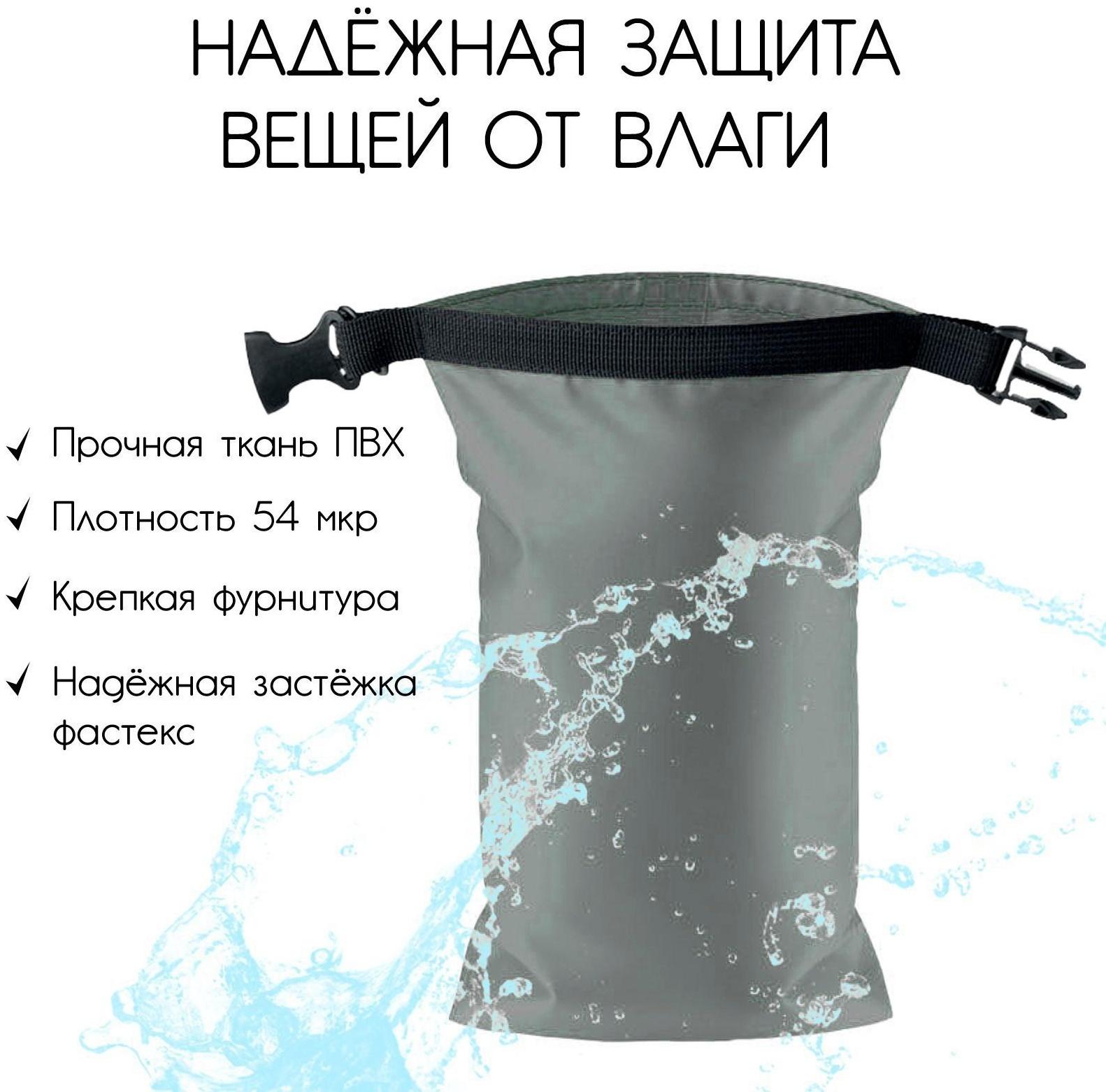 Гермомешок, 45 л, цвет серый