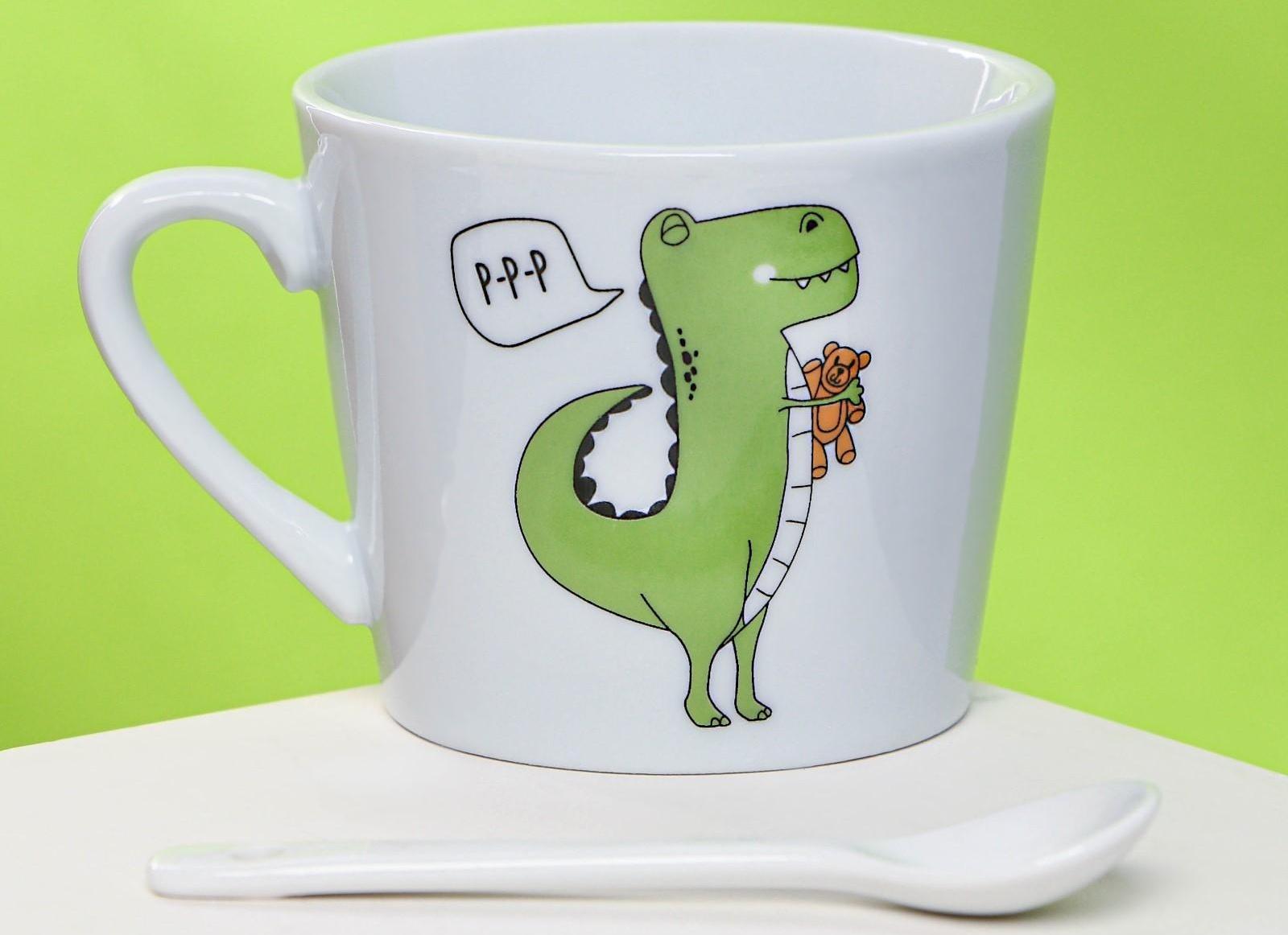 Кружка с ложкой «Я люблю тебя», 180 мл