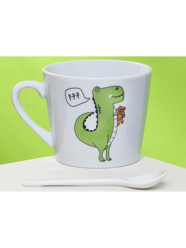 Кружка с ложкой «Я люблю тебя», 180 мл