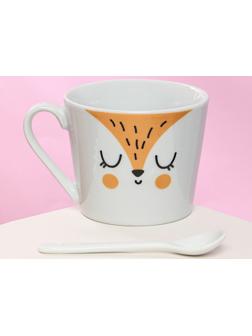 Кружка с ложкой «Лисичка», 180 мл