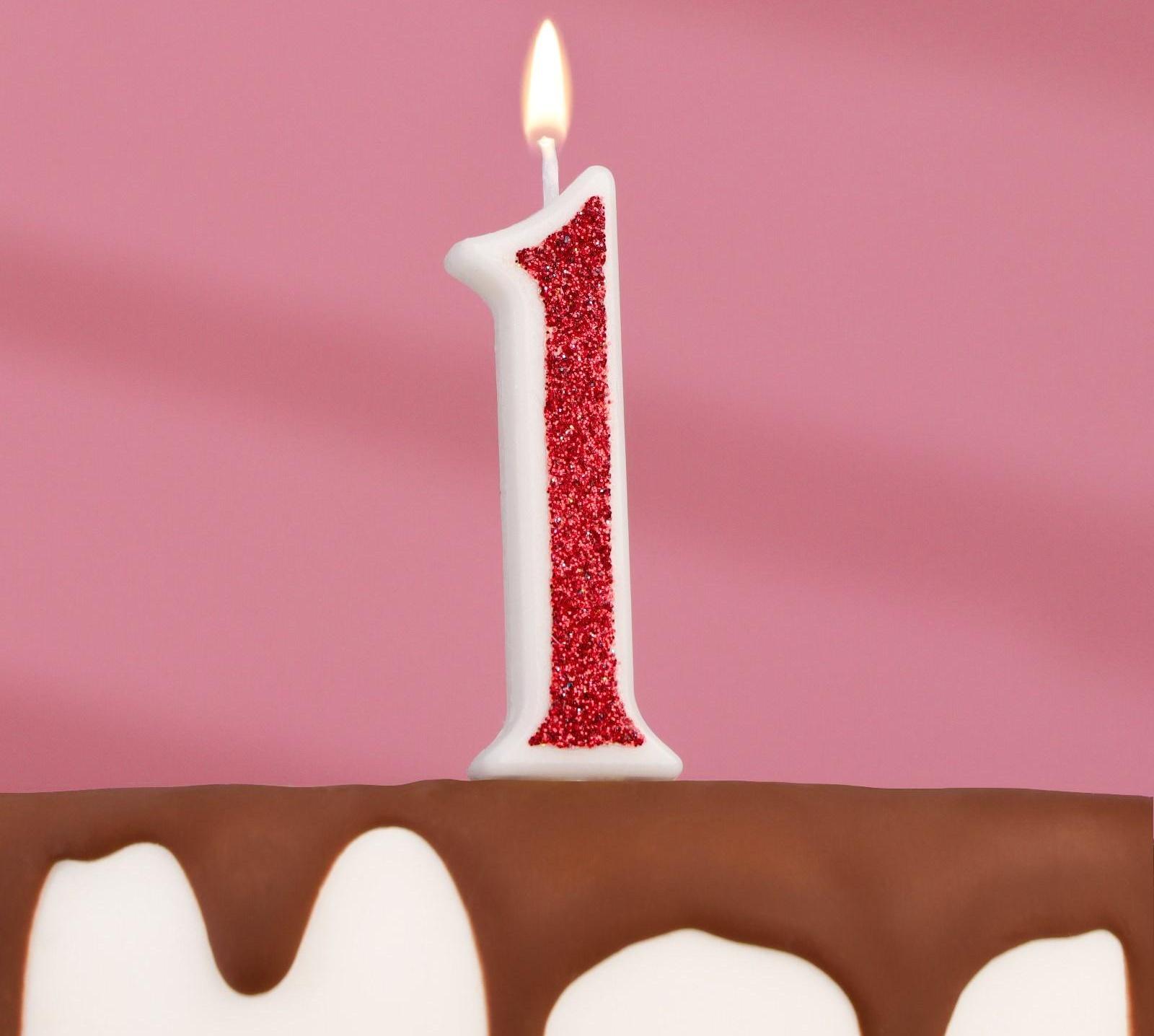 Свеча в торт на шпажке 