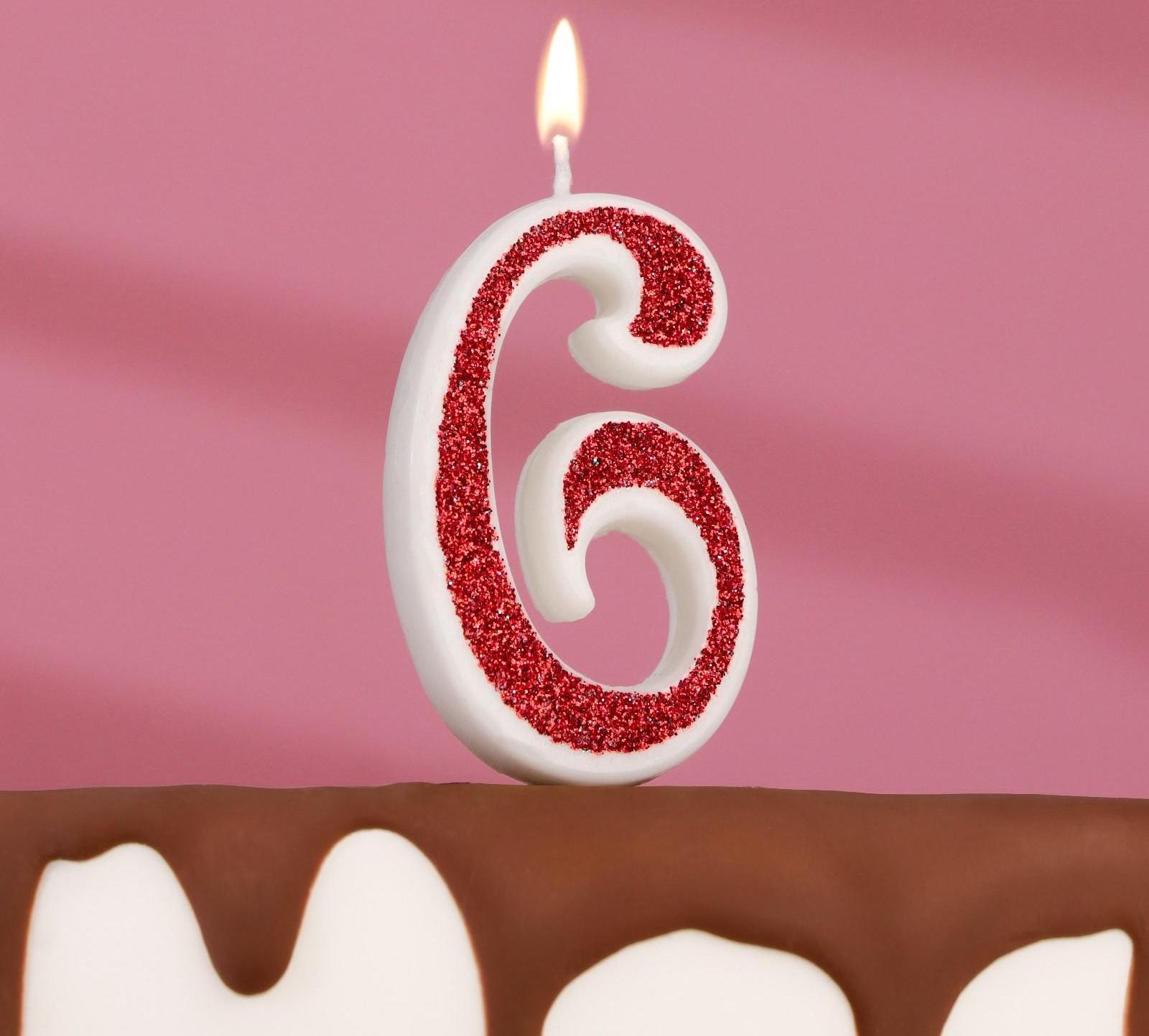 Свеча в торт на шпажке 