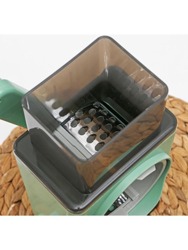 Многофункциональный кухонный комбайн «Ласи», 4 насадки, щётка, цвет зелёный