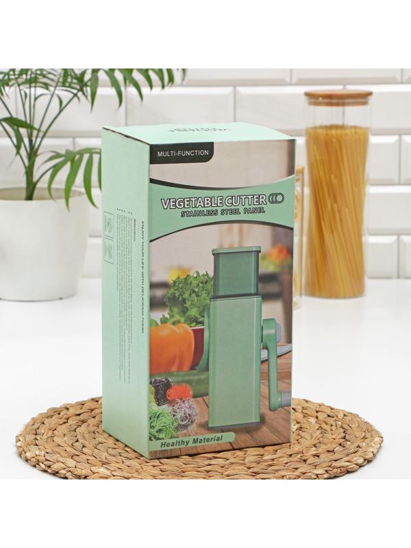 Многофункциональный кухонный комбайн «Ласи», 4 насадки, щётка, цвет зелёный