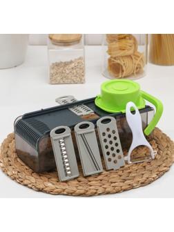 Многофункциональный кухонный комбайн «Элеганс», 4 насадки, овощечистка