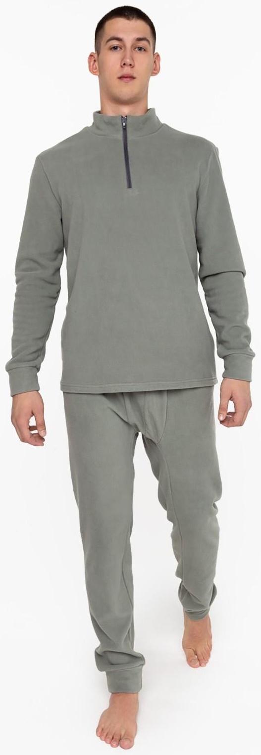 Термобельё мужское, размер 54-56 (рост 180-186 см), цвет серый, флис, 100% полиэстер