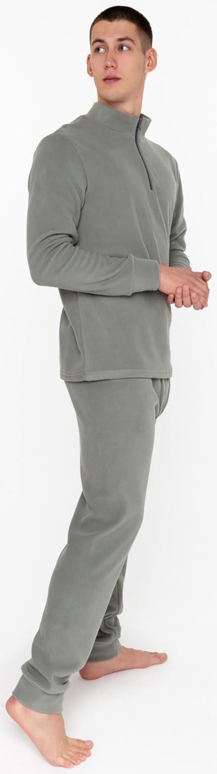 Термобельё мужское, размер 54-56 (рост 180-186 см), цвет серый, флис, 100% полиэстер