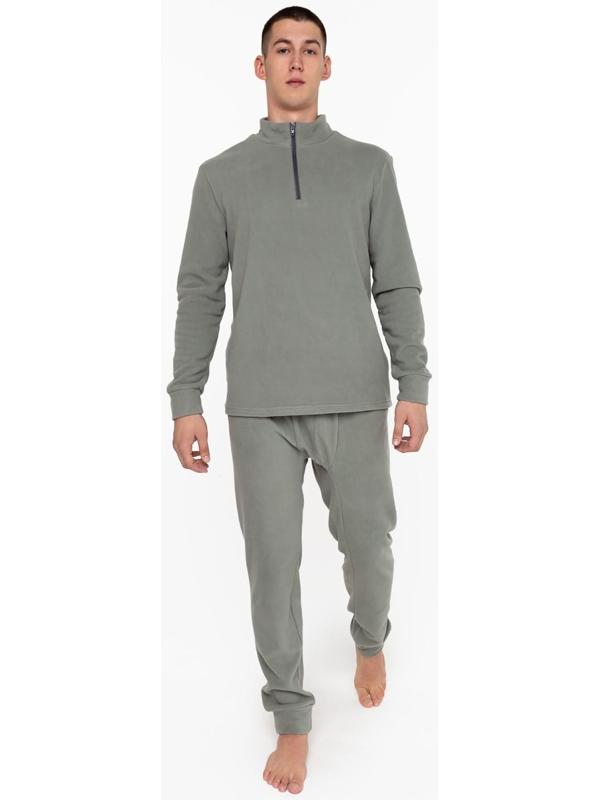 Термобельё мужское, размер 54-56 (рост 180-186 см), цвет серый, флис, 100% полиэстер