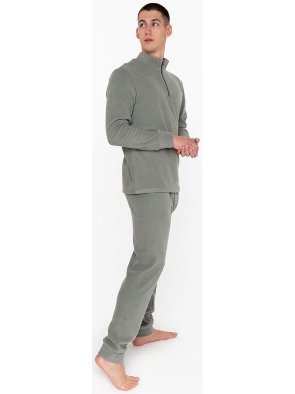 Термобельё мужское, размер 54-56 (рост 180-186 см), цвет серый, флис, 100% полиэстер