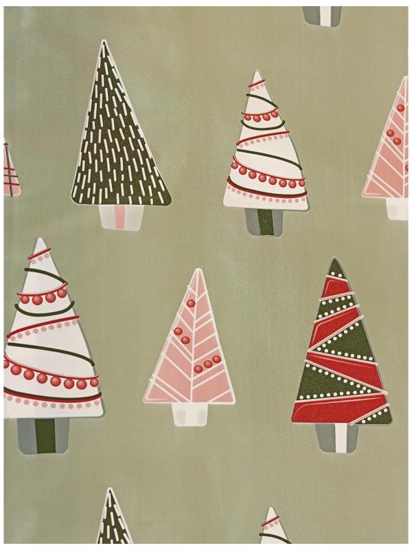 Скатерть новогодняя на стол «Ёлочки», 140×160 см, цвет зелёный