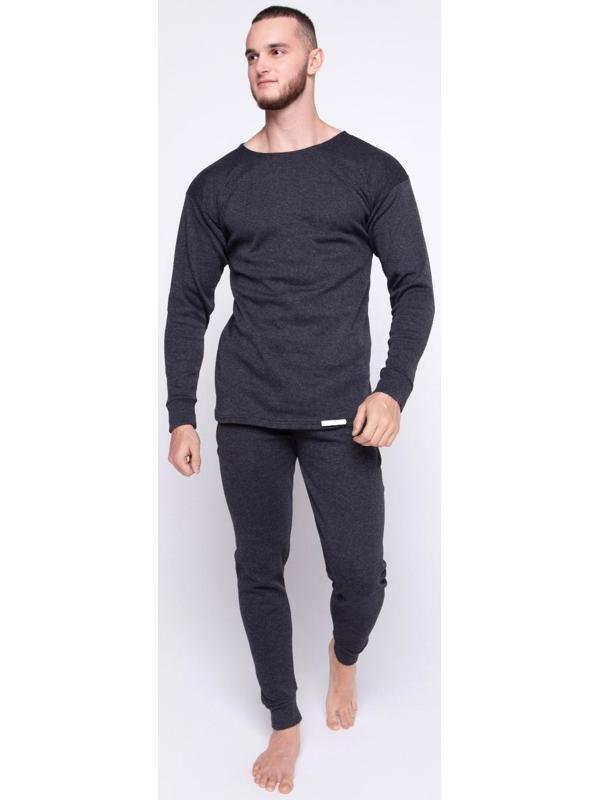 Термобелье (фуфайка, кальсоны) мужское НАЧЕС, цвет антрацит,  р-р 52-54