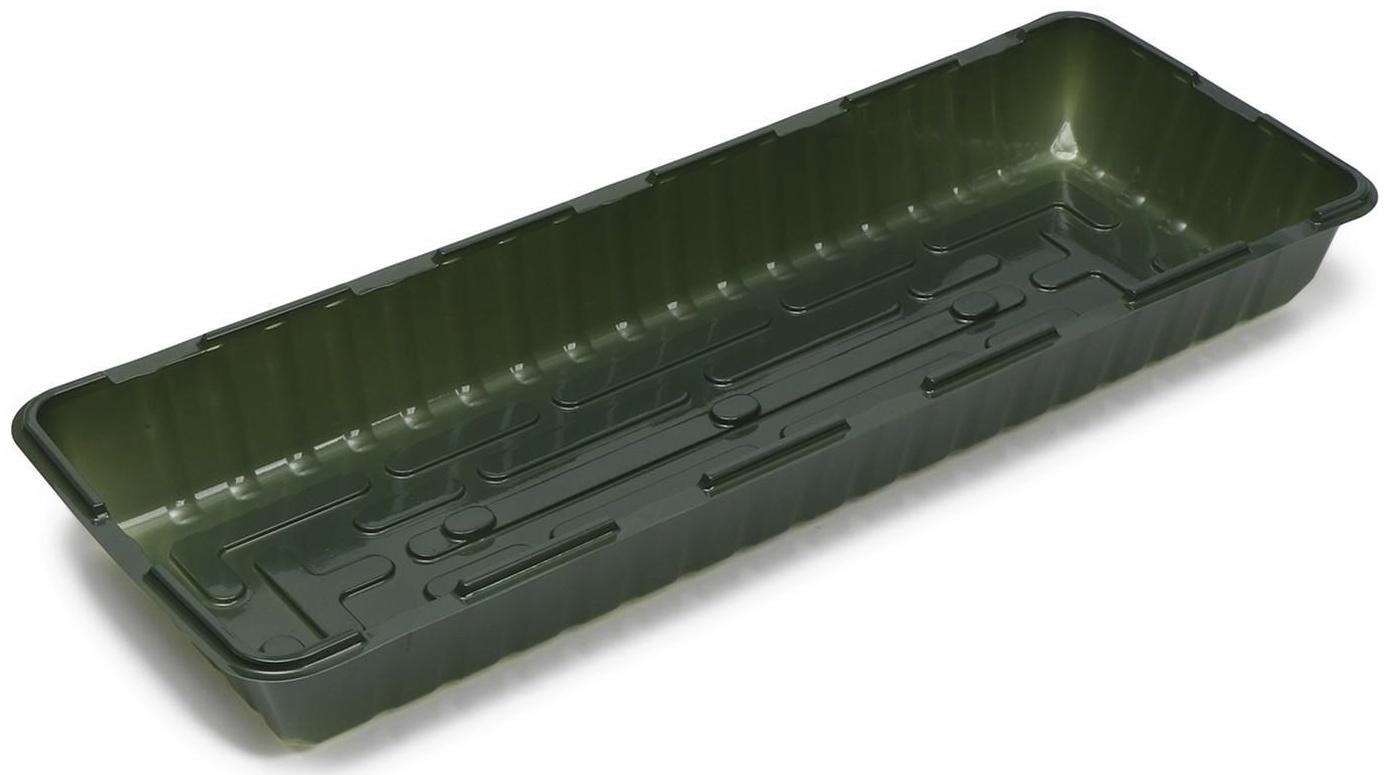 Мини-парник для рассады, 58 × 21 × 12 см, без вставок, тёмно-зелёный