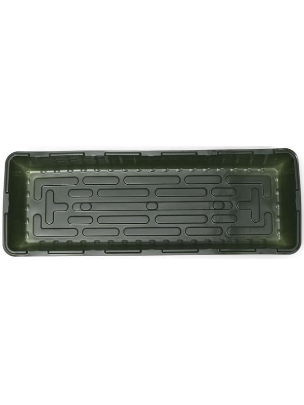 Мини-парник для рассады, 58 × 21 × 12 см, без вставок, тёмно-зелёный