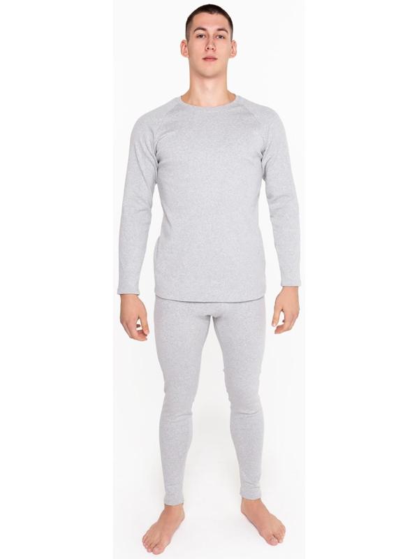 Термобелье мужское (лонгслив, кальсоны) НАЧЁС, цвет серый, размер 56