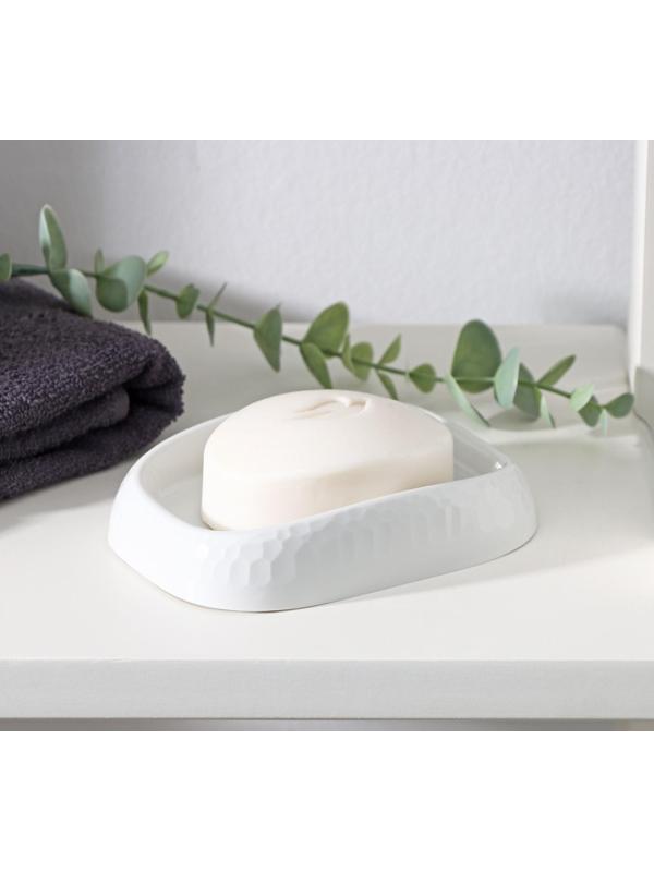 Мыльница Tule, 12,5×9,1×2,6 см, цвет светло-серый