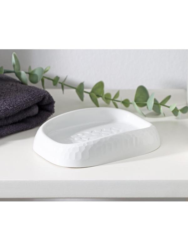 Мыльница Tule, 12,5×9,1×2,6 см, цвет светло-серый