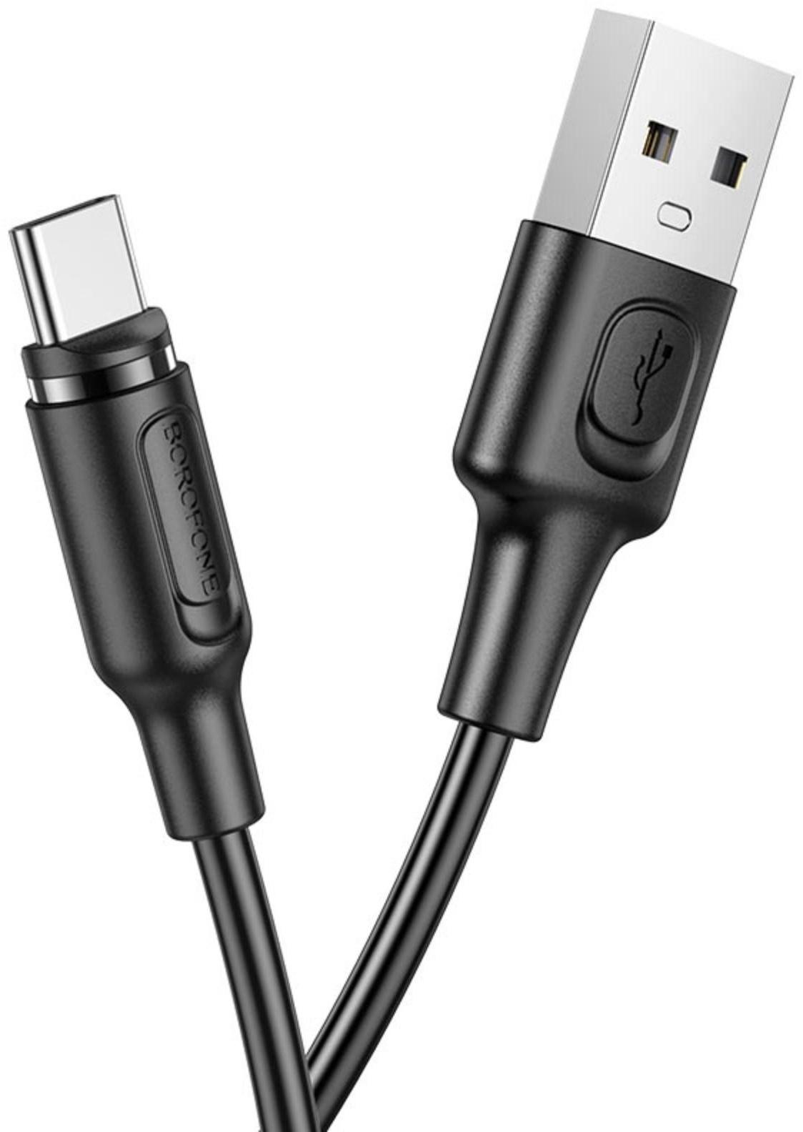 Кабель Borofone BX41, Type-C - USB, магнитный, 2.4 А, 1 м, PVC оплётка, чёрный