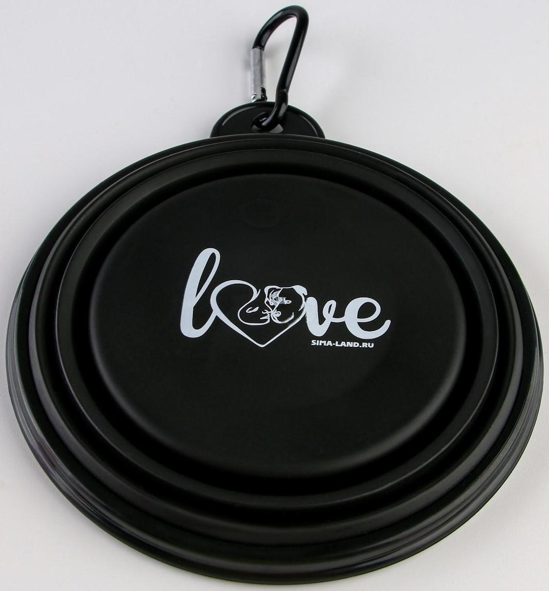 Набор поилка и силиконовая миска  «‎Любовь»‎