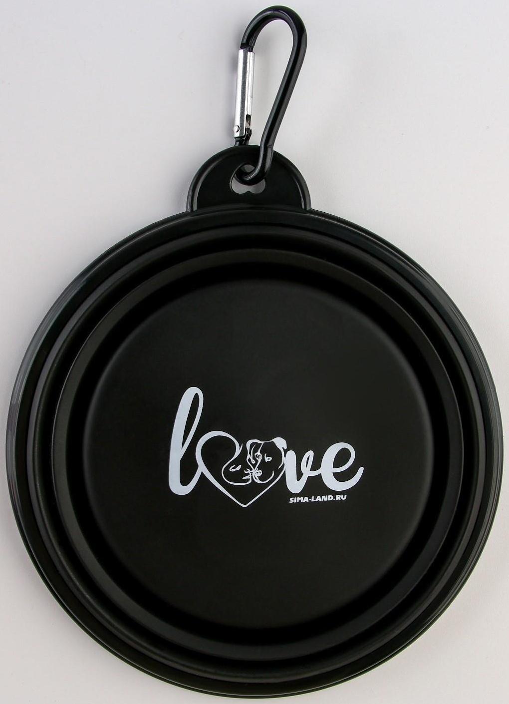 Набор поилка и силиконовая миска  «‎Любовь»‎