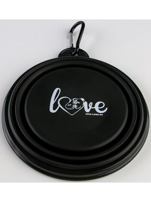 Набор поилка и силиконовая миска  «‎Любовь»‎