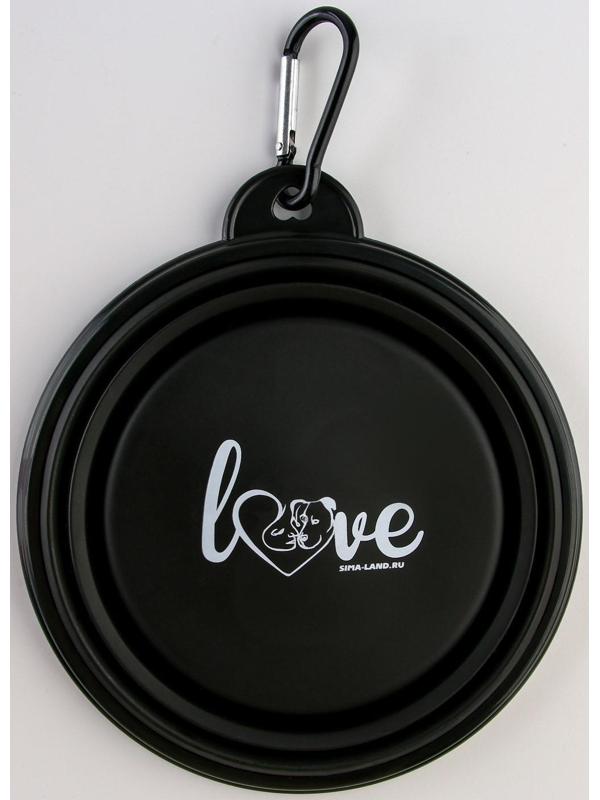 Набор поилка и силиконовая миска  «‎Любовь»‎