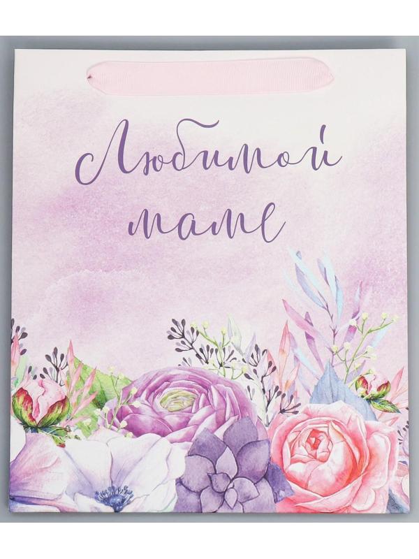 Пакет ламинированный вертикальный «Любимой маме», ML 27 × 23 × 11,5 см